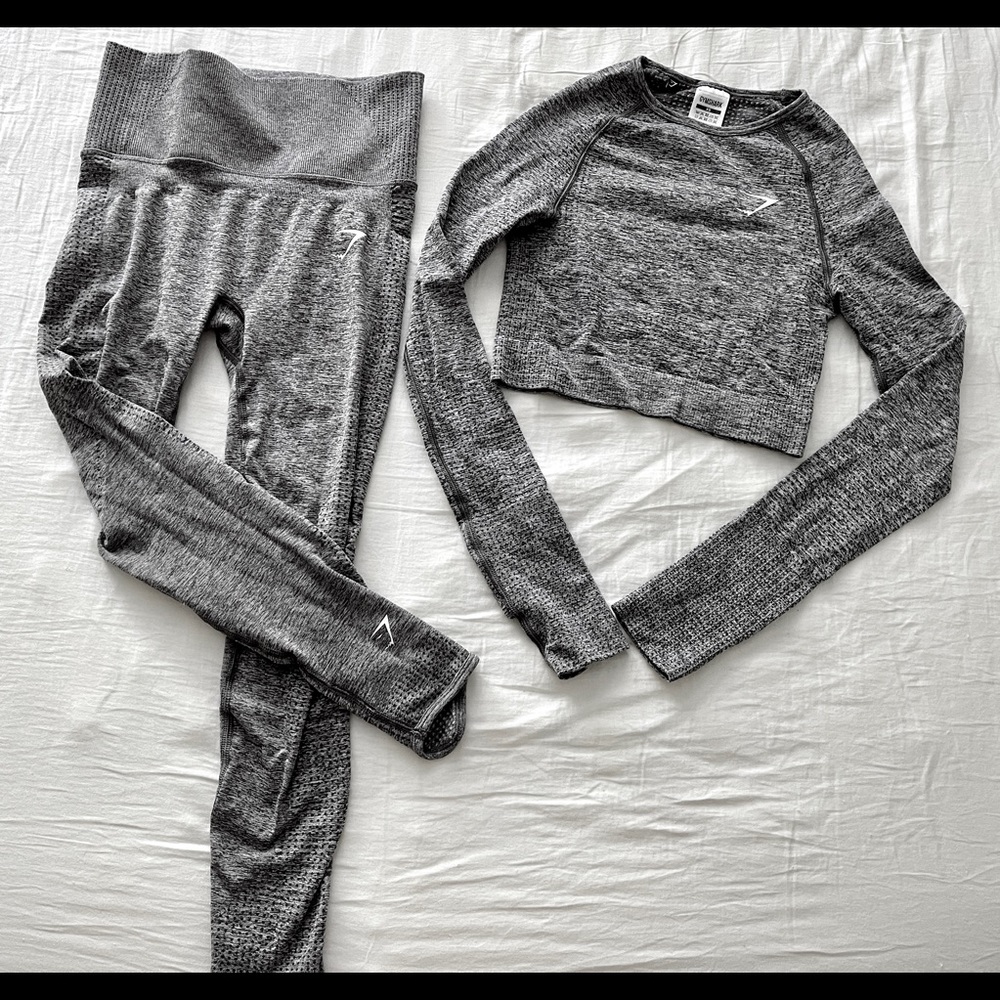 Gymshark XS Grey Vital Rise Leggings & Top